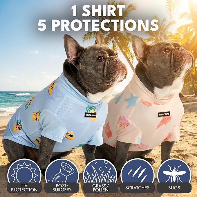 Spark Paws Sunblock Dog T-Shirt, SPF30 Protection, Lightweight Breathable Quick - Image 4