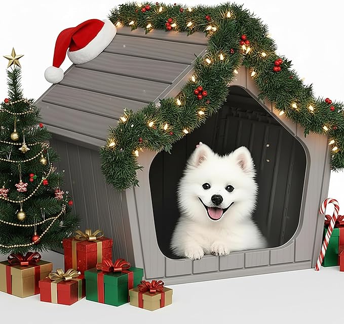 DRATO Dog House Indoor Outdoor Durable Resin Material Houses - Image 2