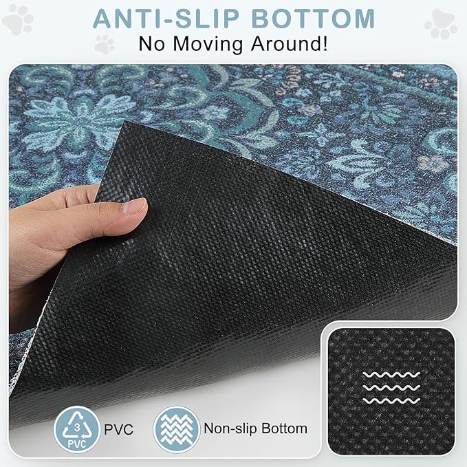 Unicorn Catcher Cat Litter Mat 33" x 22" Non-Slip Litter Box Mat Washable - Image 3