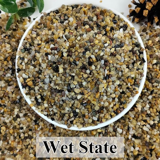 YISZM 5lbs Aquarium Gravel, 1/8" Natural River Rocks Succulent Cactus Pea Gravel - Image 2