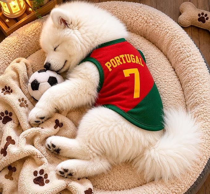 V-DECORPARKS Dog Jersey Custom Name Number, Pets Soccer Jersey - Image 3