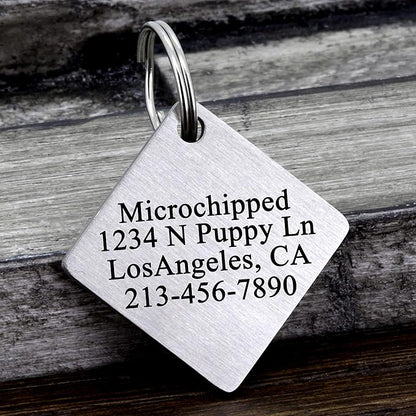 Ultra Joys Stainless Steel Pet ID Tag Dog Name Tags Personalized Front and Back - Image 3