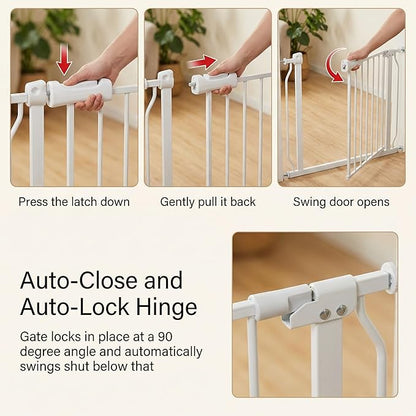 38-43 Inch Wide Baby Gate for Stairs Indoor Safety Gate for Toddlers Kids - Image 4