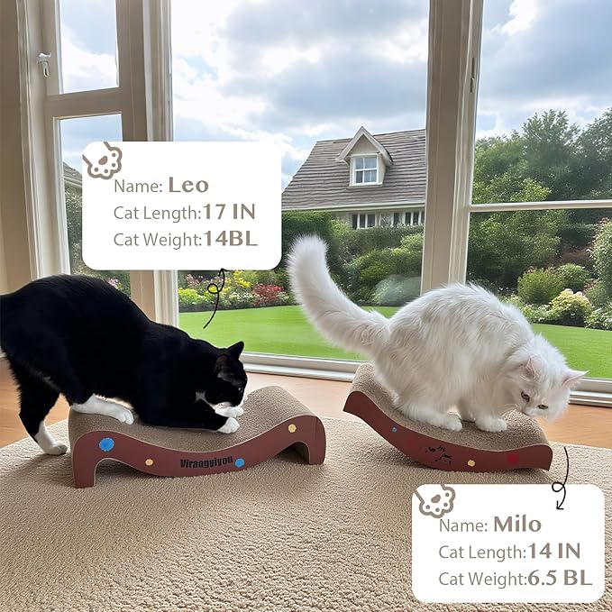 Cat Scratcher, 2 in 1 Corrugated Cat Scratch Board Lounger - Image 4