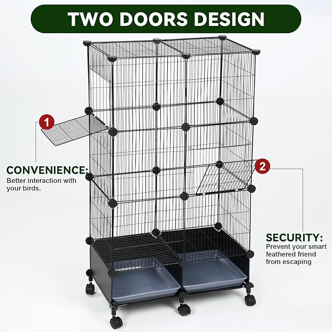 VISCOO Upgraded Encrypted 46-Inch Bird Cage, - Image 7