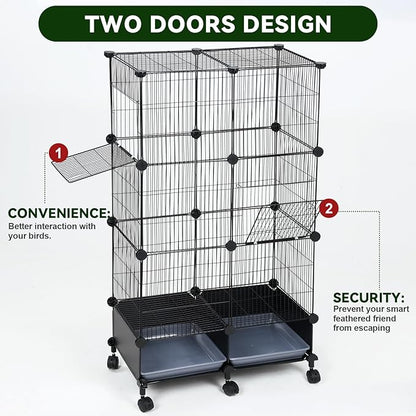 VISCOO Upgraded Encrypted 46-Inch Bird Cage, - Image 7