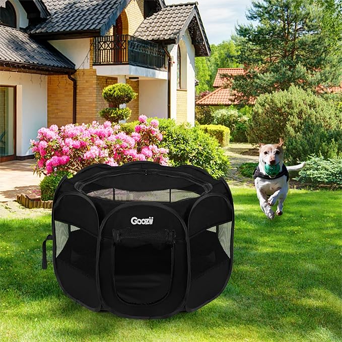 GOOZII Kitten Cat Playpen for Indoor Cats Enclosed, Portable Foldable Pet Dog - Image 7