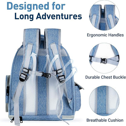 Cat Backpack Carrier with Large Space Bubble Window, Airline Approved - Image 4