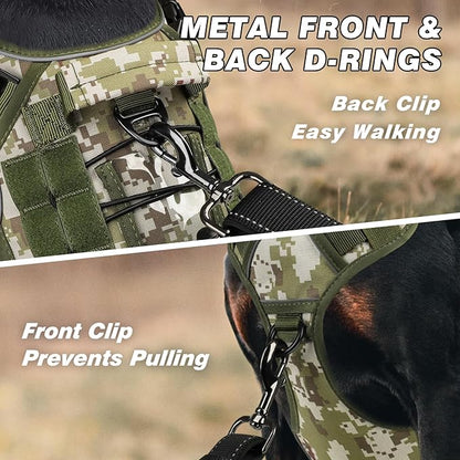 WINGOIN Tactical Dog Harness for Medium Dogs, Heavy Duty No Pull Dog Harness - Image 2