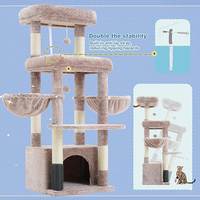 Hey-brother Cat Tree Tower, Scratching Posts - Image 8