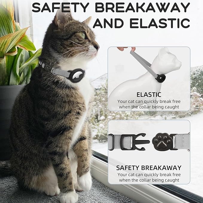 AirTag Cat Collars, Stretchy Collar - Image 4