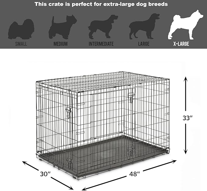 Midwest Homes for Pets 48-Inch New World Crate for Extra-Large Breeds, 90-110 - Image 7