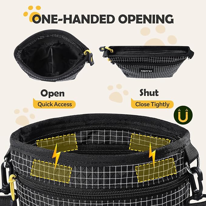 AGPTEK Dog Treat Pouch, Magnetic Dog Walking Pouch - Image 3