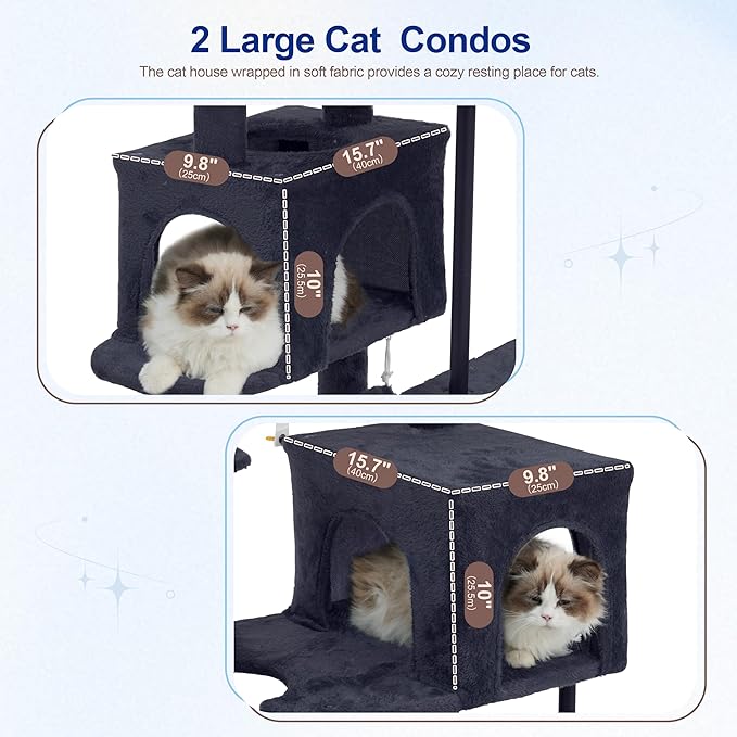 Gitelsnour 51.2'' Cat Tree Tower, Cat Tower - Image 2