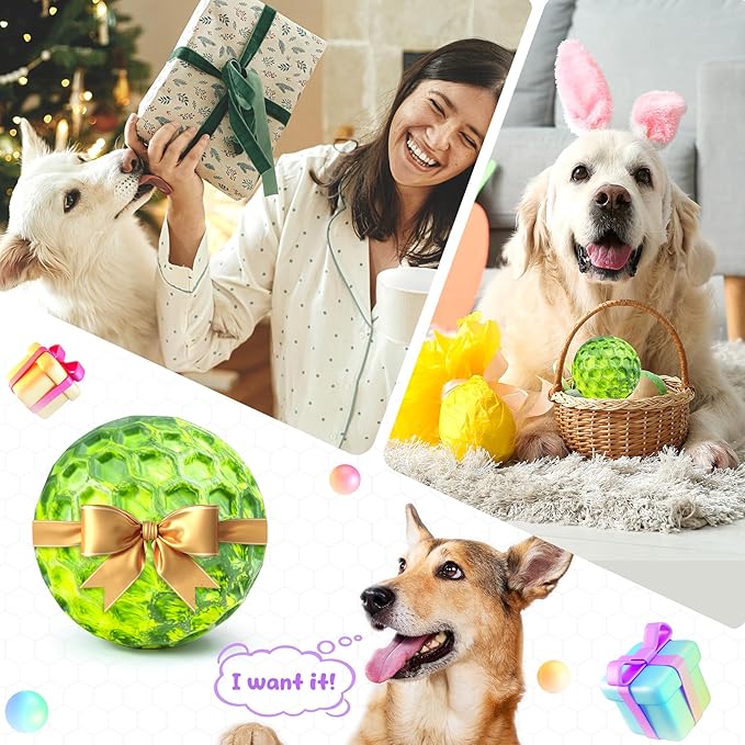 Tough Dog Chew Toys for Aggressive Chewers, Indestructible Dog Balls for - Image 8