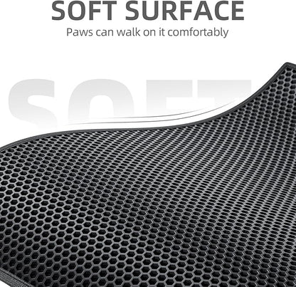 ESTHELLO Cat Litter Mat Large, Cat Litter Trapping Mat, Honeycomb Double Layer - Image 3