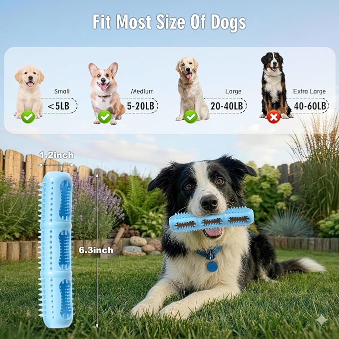 3 Pack Dog Chew Toys, Dog Toothbrush Toy - Image 6