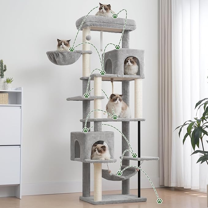 Gitelsnour Cat Tree for Indoor Cats Large Adult, 70.5'' Cat Tower - Image 6