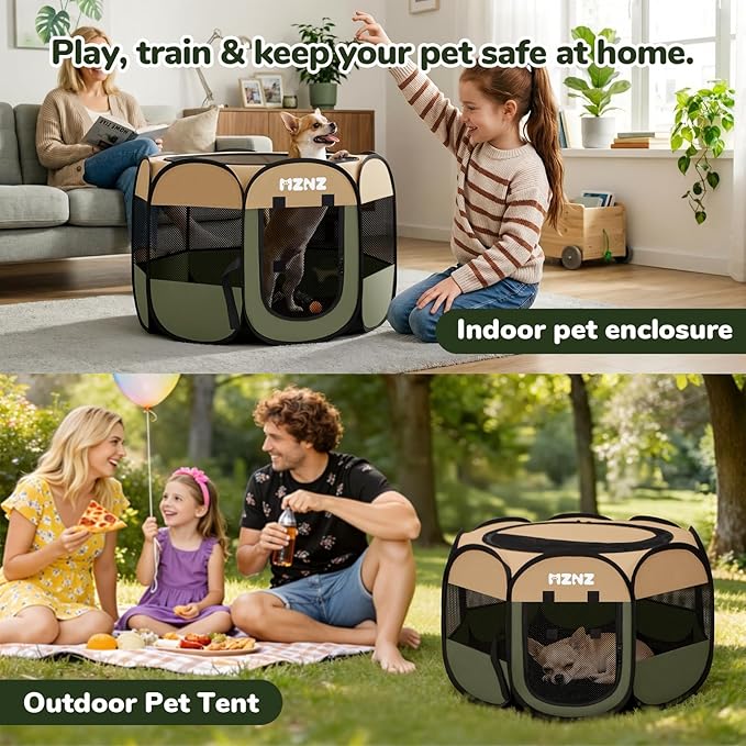 Dog Cat Playpen, Portable Small Animal Playpen Crate Indoor - Image 5