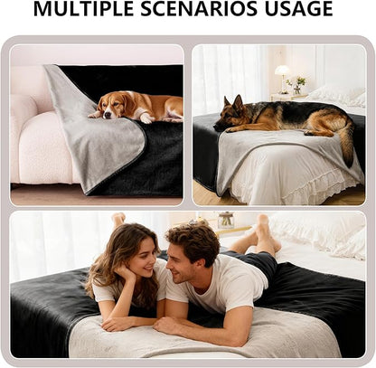 Waterproof Dog Blanket for Couch, Reversible Pet Throw Blankets Leak Proof Sofa - Image 4
