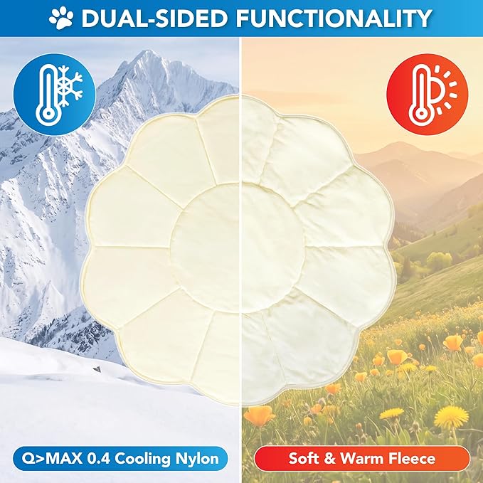 PetAmi Dog Cooling Mat, Flower Shape, Pet Pad - Image 3