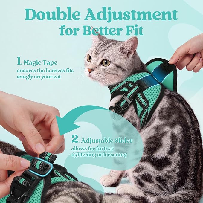 rabbitgoo Cat Harness and Leash, Step-in Escape Proof Kitten Harness Set - Image 3