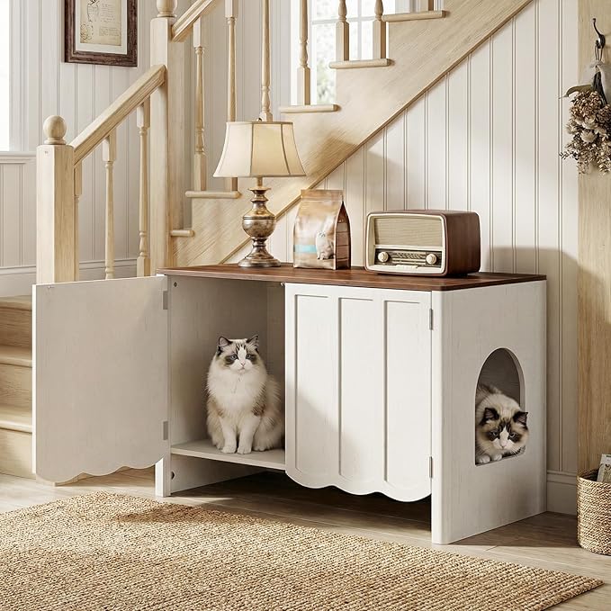 HOOBRO Cat Litter Box Enclosure, 31.5" Hidden Litter Box Furniture - Image 4
