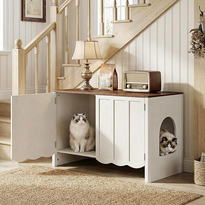 HOOBRO Cat Litter Box Enclosure, 31.5" Hidden Litter Box Furniture - Image 4