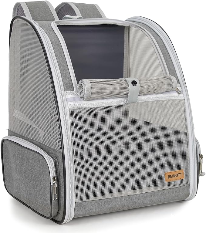 Cat Carrier Backpack, Dog Backpack, Ventilate Pet Cats Puppy Dogs Birds Bunny by BEIKOTT