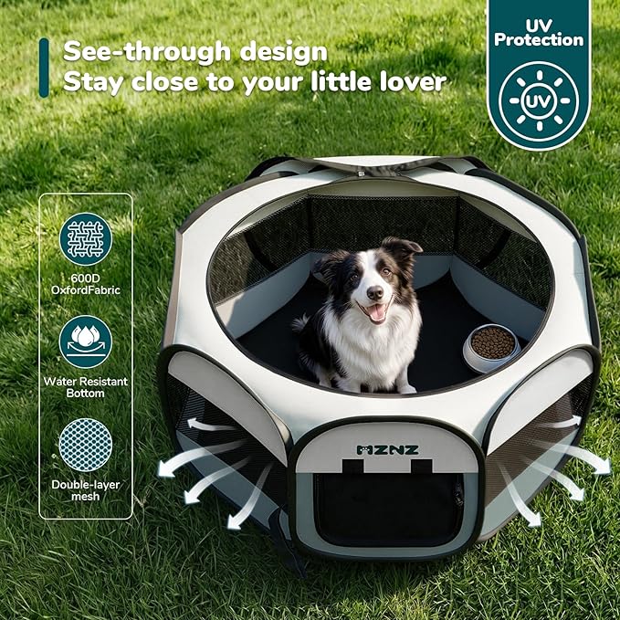 Dog Playpen, Portable Puppy Pet Crate Indoors - Image 6
