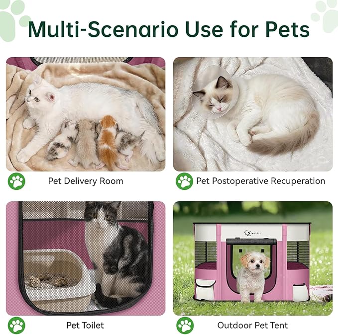 Dog Playpen, Cat Pet Puppy Pen, Portable Playpens - Image 3