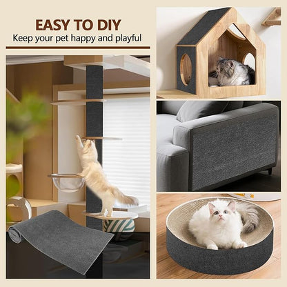 Cat Scratch Furniture Protector, 39.4"x15.8" Self Adhesive Cat Scratch Mat Pad - Image 5
