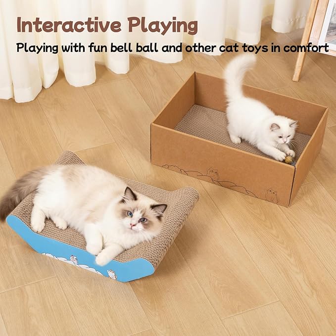 Cardboard Cat Scratcher Bed 16.9 Inch Cat Scratch Box - Image 8