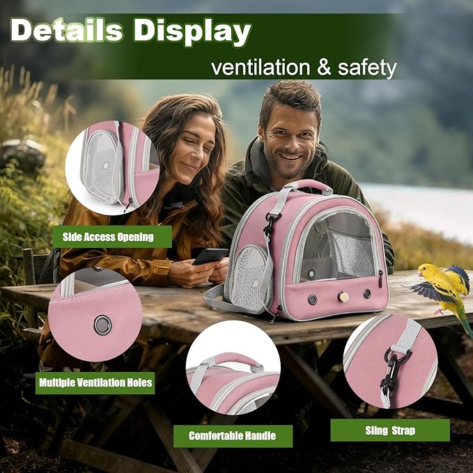 Portable Parrot Travel Cage Carrier - Image 3