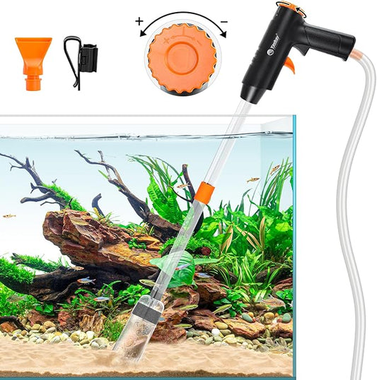Yaubay 132GPH Manual Aquarium Gravel Cleaner, Fish Tank Siphon Vacuum Cleaner by Yaubay