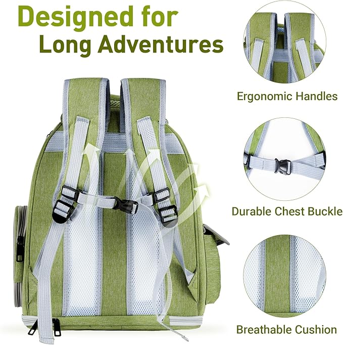 Cat Backpack Carrier with Large Space Bubble Window, Airline Approved - Image 4