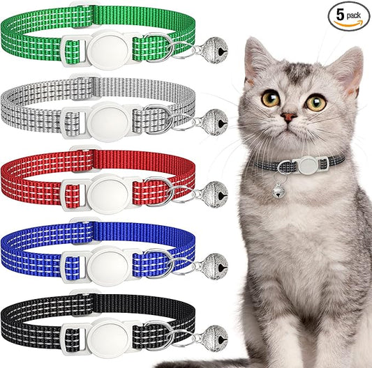 5 Pack Reflective-Breakaway Cat Collars by Hoeraonr