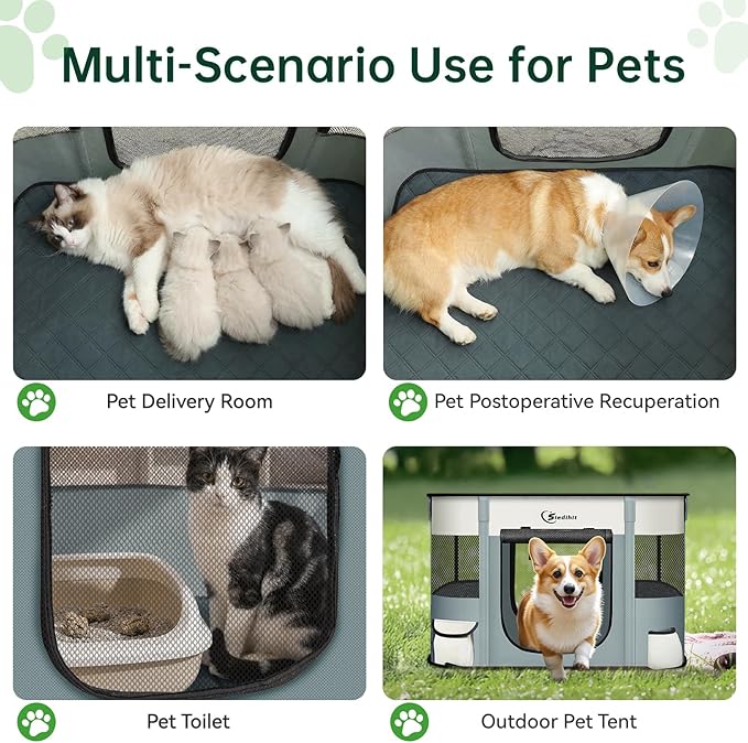 Dog Playpen, Cat Pet Puppy Pen, Portable Playpens - Image 6