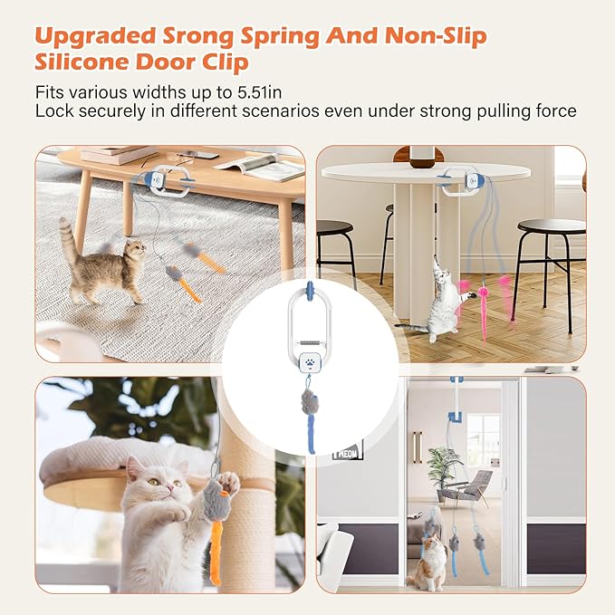 Interactive Cat Toy, Flapping Bird & Rotating Feather Teaser - Image 2