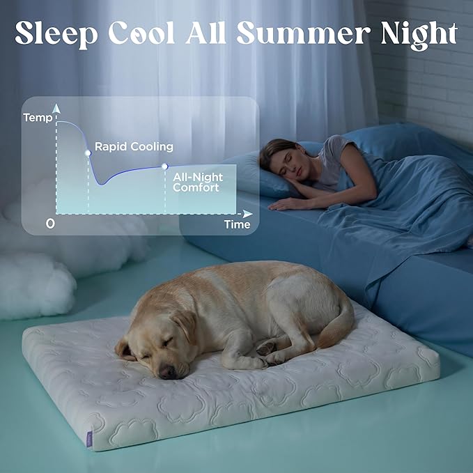 LE SURE Cooling Dog Bed, XL Q-Max>0.5 Cooling Mat - Image 4