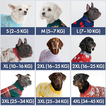 Spark Paws Dog Christmas Pajama, Dog Recovery Suit Male, Ultra-Soft and 4-Way - Image 2
