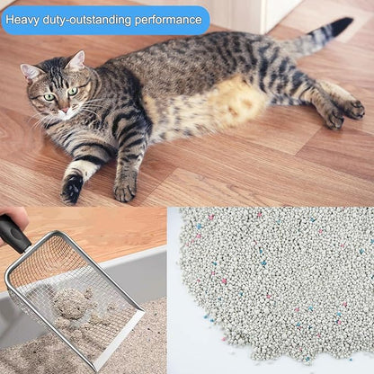 Cat Litter Scoop, Stainless Steel Cats Sturdy Mesh Scooper Kitty Metal Scooper - Image 6