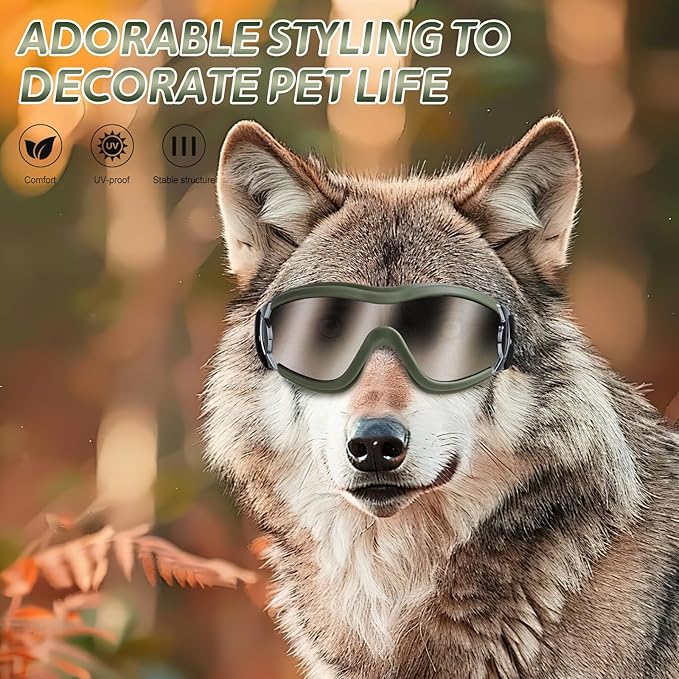 Dog Sunglasses Goggles, UV Wind Dust Fog Protection Pet Glasses Eye Wear - Image 4