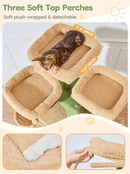 Taoqimiao 76-Inch Cat Tree XXL for Large Cats, Giant Cat Tower - Image 4