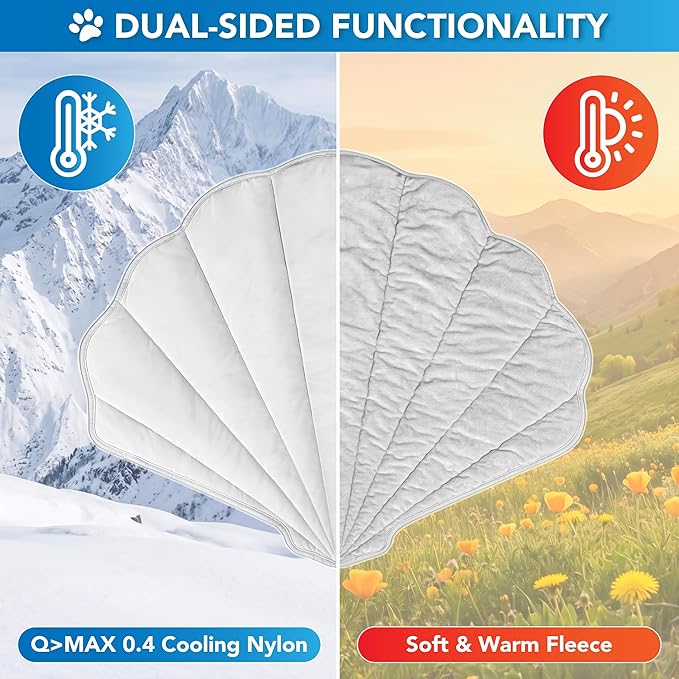 PetAmi Dog Cooling Mat, Sea Shell Shape, Pet Pad - Image 3