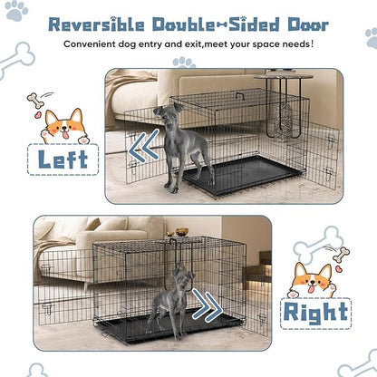 DUMOS Dog Crate, 48 Inch Large Double Door Dog Cage - Image 6