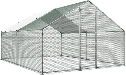 VEVOR Large Metal Chicken Coop, 9.8x13.1x6.5 ft Large Walk in Chicken Runs - Image 11
