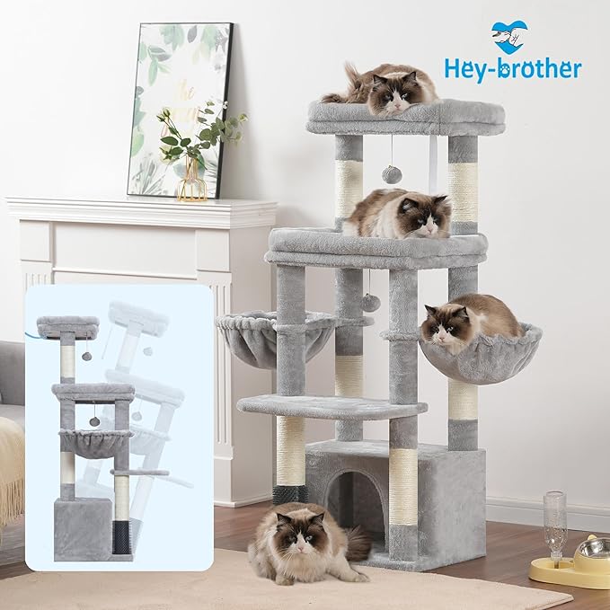Hey-brother Cat Tree Tower, Scratching Posts - Image 9