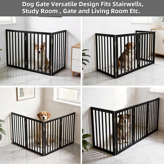 Dog Gate Indoor, Freestanding Dog Fence - Image 4