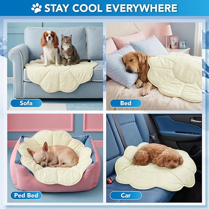 PetAmi Dog Cooling Mat, Flower Shape, Pet Pad - Image 5
